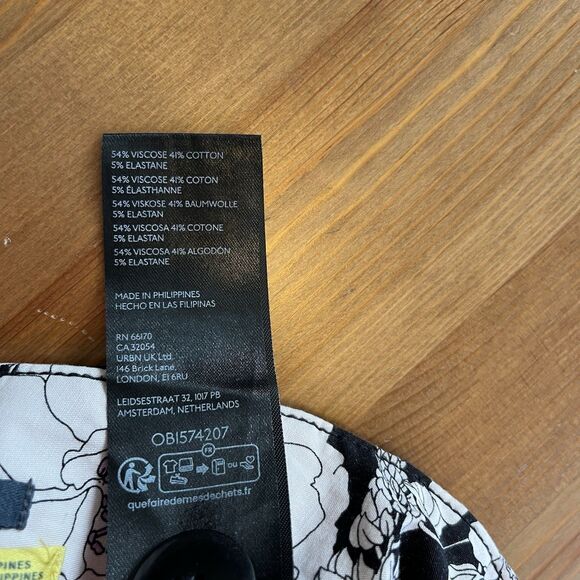 Anthropologie Maeve The Colette Black Floral Print Wide Leg Pants Size 27 - Picture 11 of 15